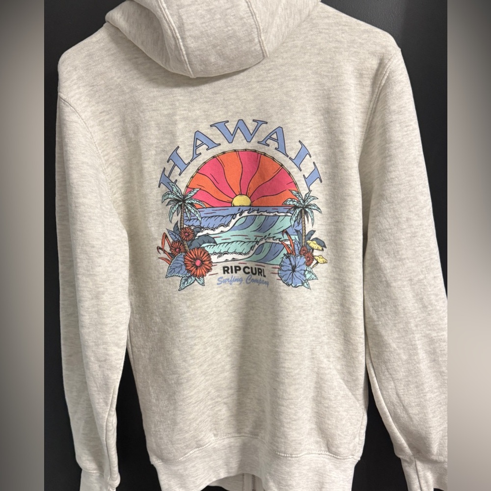 Rip Curl Hawaii Zip Fleece Hoodie, Size XS, Very soft!